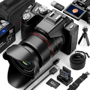 NBD 5K Digital Cameras for Photography 16X Optical Zoom Camera with WiFi & App Control
