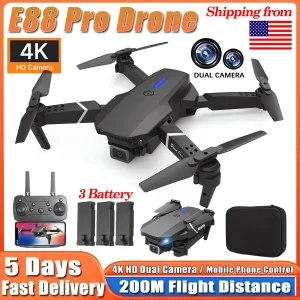 2024 E88Pro RC Drone 4K Professional With 3 Battery 1080P Wide Angle HD Camera